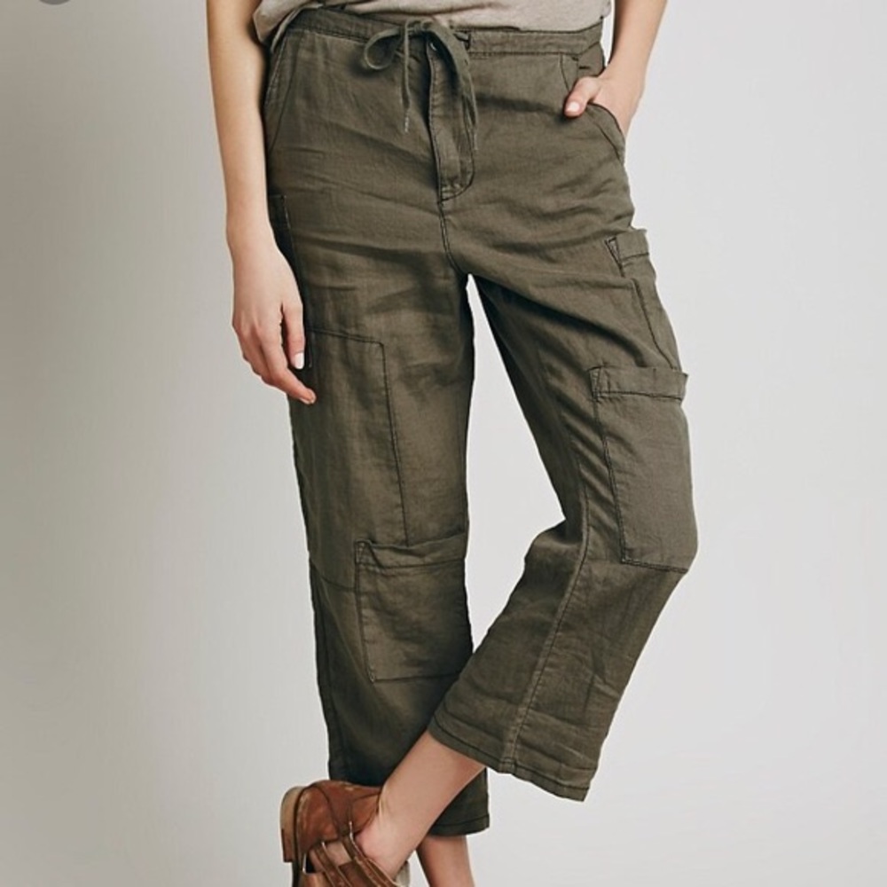 Free people linen cargo pants